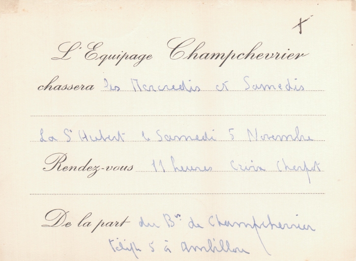 Champchevrier - Archives du Château de Montpoupon - Don à la Société de Vènerie (5)